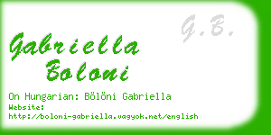 gabriella boloni business card