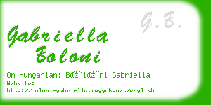 gabriella boloni business card